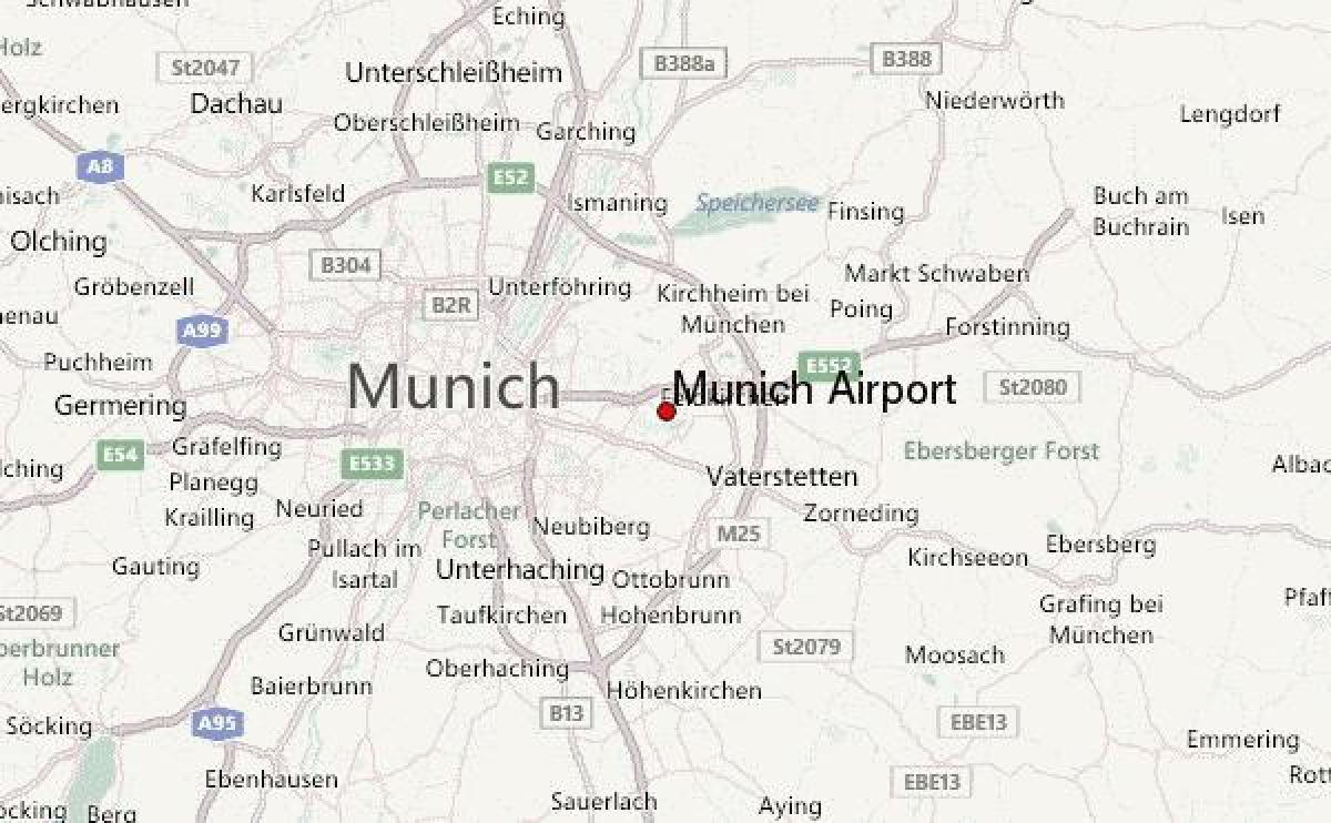 карта на Мюнхен и околностите