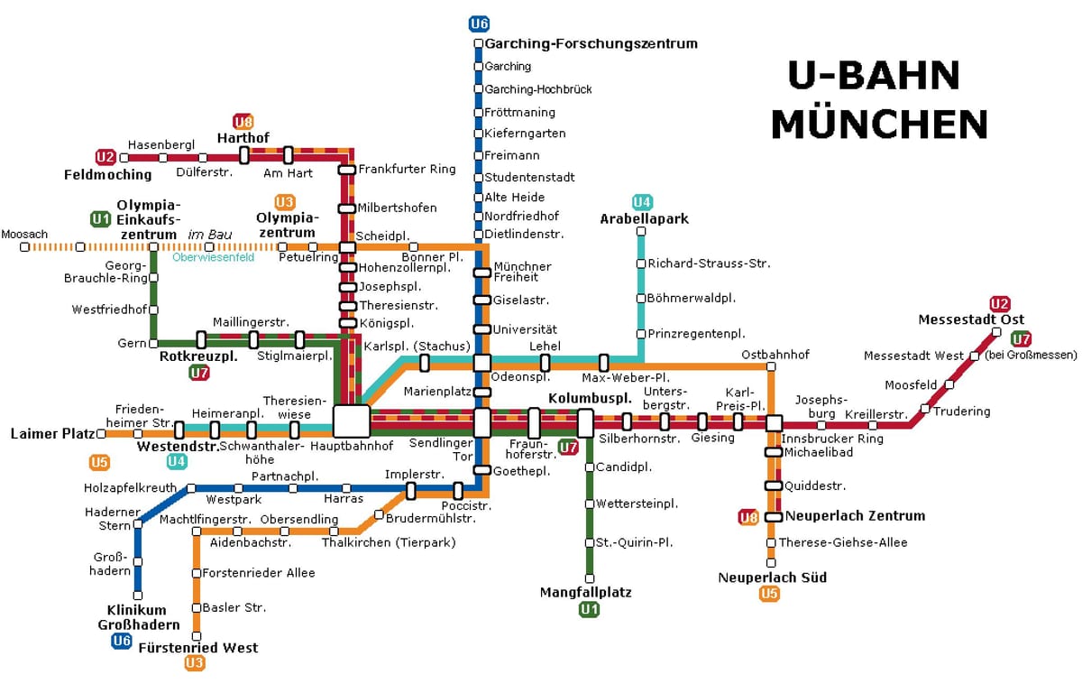 карта за метрото в Мюнхен