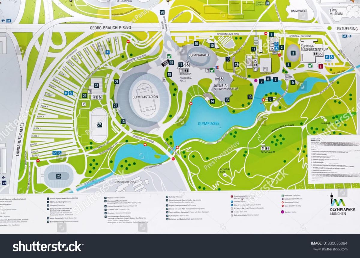 Карта на Мюнхен Олимпийски парк