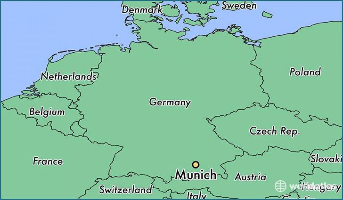 Мюнхен върху картата на света