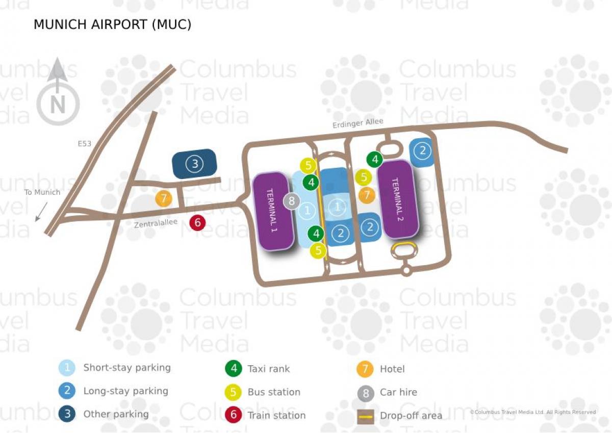 Карта жп гара на Мюнхен до летището 