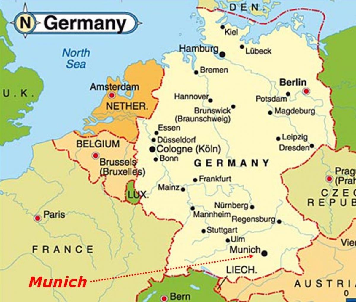 Карта На Мюнхен Европа