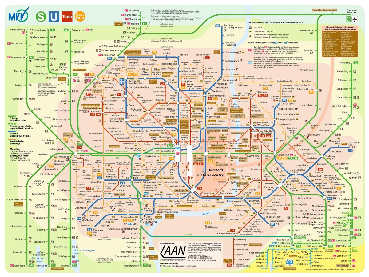 карта на транспорта в Мюнхен