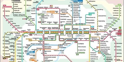 Метрото на Мюнхен карта