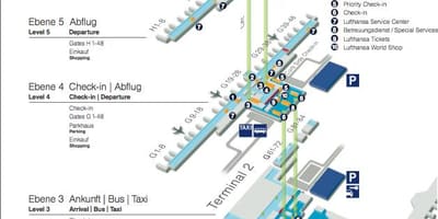 Карта на летище Мюнхен Lufthansa