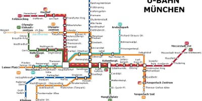 Карта за метрото в Мюнхен