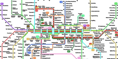 Карта за метрото в Мюнхен 