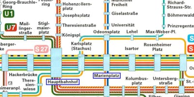 Карта Мюнхен-hauptbahnhof