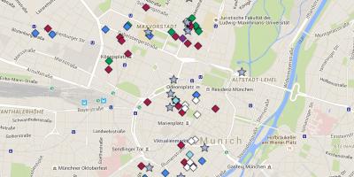 Карта На Мюнхен Altstadt