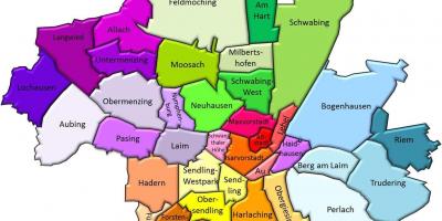 Мюнхен окръга на картата