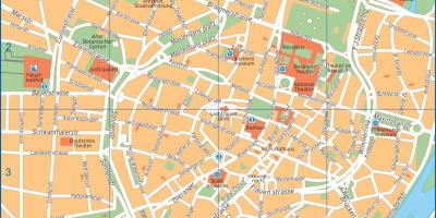 Карта на улиците на Мюнхен, Германия