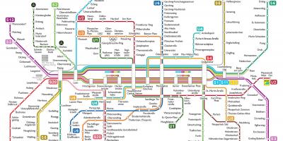 Метрото на Мюнхен карта