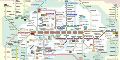 С метрото на Мюнхен карта