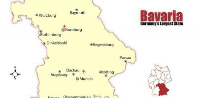 Карта на Германия показва Мюнхен