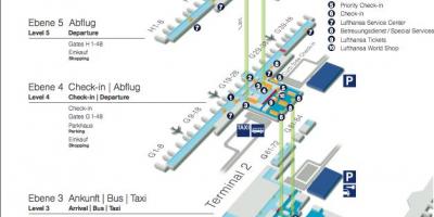 Карта на летище Мюнхен Lufthansa
